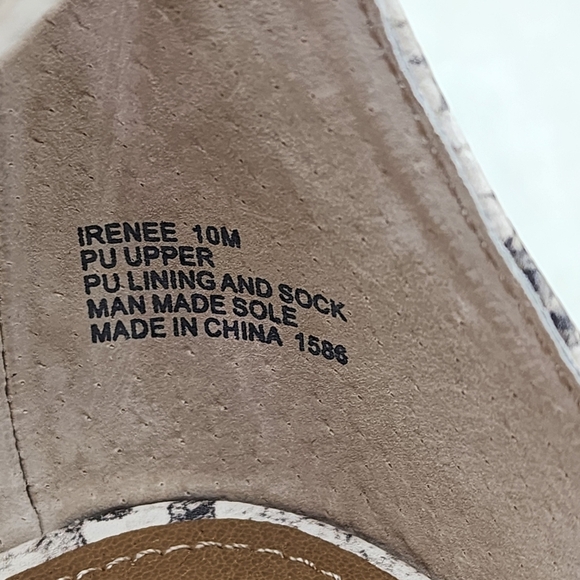 Steve Madden Women's Snake Skin Padded Adjustable Ankle Strap Dress Sandals - 10 - Picture 8 of 9